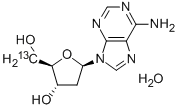 [5'-13C]2'-DEOXYADENOSINE MONOHYDRATE Struktur