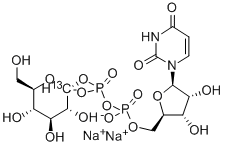 URIDINE DIPHOSPHATE-ALPHA-D-[1-13C]GLUCOSE DISODIUM SALT Struktur