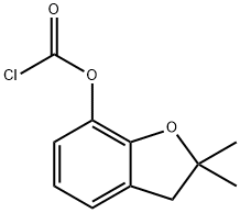 2,2-Dimethyl-2,3-dihydrobenzofuran-7-yl=chloroformate Struktur