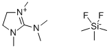 2-DIMETHYLAMINO-1,3-DIMETHYLIMIDAZOLINIUM-TRIMETHYLDIFLUORO-SILICONATE Struktur