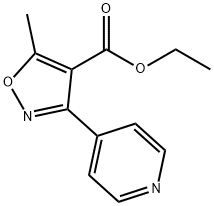 4-Isoxazolecarboxylicacid,5-methyl-3-(4-pyridinyl)-,ethylester(9CI) Struktur