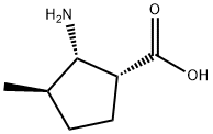 Cyclopentanecarboxylic acid, 2-amino-3-methyl-, (1R,2S,3R)- (9CI) Struktur