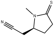 2-Pyrrolidineacetonitrile,1-methyl-5-thioxo-,(2S)-(9CI) Struktur