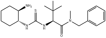 (2S)-2-[[[[(1R,2R)-2-Aminocyclohexyl]amino]thioxomethyl]amino]-N-3,3-trimethyl-N-(phenylmethyl)butanamide,  (S)-2-[[[[(1R,2R)-2-Aminocyclohexyl]amino]thioxomethyl]amino]-N-benzyl-N-3,3-trimethylbutanamide Struktur