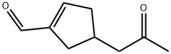 1-Cyclopentene-1-carboxaldehyde, 4-(2-oxopropyl)- (9CI) Struktur