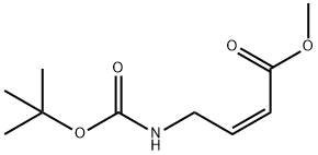 2-Butenoicacid,4-[[(1,1-dimethylethoxy)carbonyl]amino]-,methylester,(2Z)- Struktur