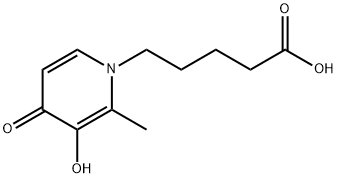 1(4H)-Pyridinepentanoic acid, 3-hydroxy-2-methyl-4-oxo- (9CI) Struktur