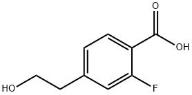 2-Fluoro-4-(2-hydroxy-ethyl)-benzoic acid Struktur