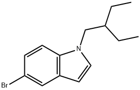 5-bromo-1-(2-ethylbutyl)-1H-indole Struktur