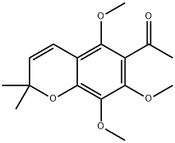 2,2-Dimethyl-5,7,8-trimethoxy-6-acetyl-2H-1-benzopyran Struktur