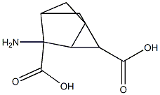 Tricyclo[2.2.1.02,6]heptane-1,3-dicarboxylic acid, 3-amino- (9CI) Struktur