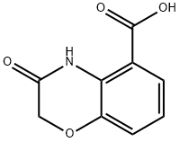 3-OXO-3,4-DIHYDRO-2H-BENZO[B][1,4]OXAZINE-5-CARBOXYLIC ACID Struktur