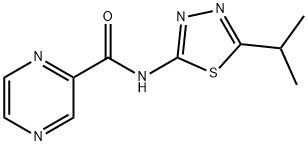 Pyrazinecarboxamide, N-[5-(1-methylethyl)-1,3,4-thiadiazol-2-yl]- (9CI) Struktur