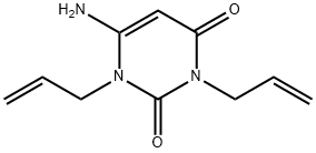 1,3-diallyl-6-aminouracil monohydrate  Struktur