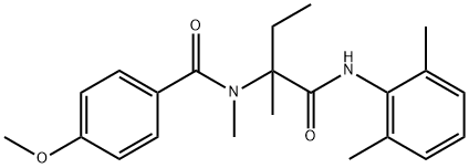 Benzamide, N-[1-[[(2,6-dimethylphenyl)amino]carbonyl]-1-methylpropyl]-4-methoxy-N-methyl- (9CI) Struktur