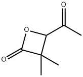 2-Oxetanone, 4-acetyl-3,3-dimethyl- (9CI) Struktur