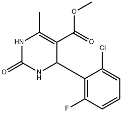 5-Pyrimidinecarboxylicacid,4-(2-chloro-6-fluorophenyl)-1,2,3,4-tetrahydro-6-methyl-2-oxo-,methylester(9CI) Struktur