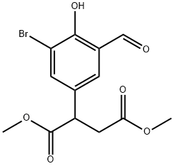 Butanedioic acid, 2-(3-broMo-5-forMyl-4-hydroxyphenyl)-, 1,4-diMethyl ester Struktur