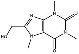 8-(hydroxymethyl)-1,3,7-trimethyl-purine-2,6-dione Struktur