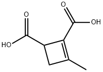 3-Methyl-2-cyclobutene-1,2-dicarboxylic acid Struktur