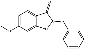 2-Benzylidene-6-methoxybenzofuran-3(2H)-one Struktur