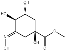 Cyclohexanecarboxylic acid, 1,3,4-trihydroxy-5-(hydroxyimino)-, methyl ester, (1S,3R,4R,5E)- (9CI) Struktur