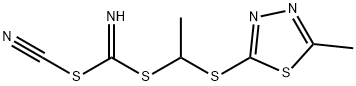 METHYL [(5-METHYL-1,3,4-THIADIAZOL-2-YLTHIO)METHYL] CYANOCARBONIMIDODITHIOATE Struktur