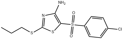 4-AMINO-5-(4-CHLOROPHENYLSULFONYL)-2-(PROPYLTHIO)THIAZOLE Struktur