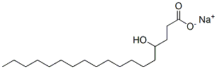 Octadecanoic acid, 4-hydroxy-, monosodium salt Struktur