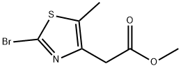 4-Thiazoleaceticacid,2-bromo-5-methyl-,methylester(9CI) Struktur