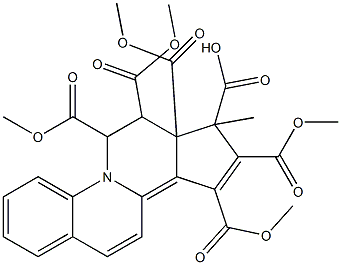 6,7-Dihydrobenzo[f]cyclopenta[a]quinolizine-6,7,7a,8,9,10(8H)-hexacarboxylic acid hexamethyl ester Struktur