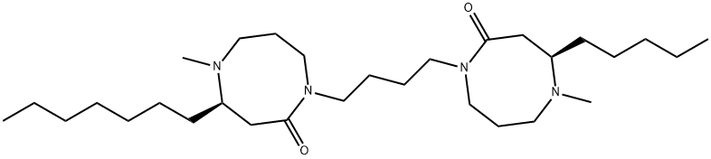 1-[4-(Octahydro-4-heptyl-5-methyl-2-oxo-1,5-diazocin-1-yl)butyl]-3,4,5,6,7,8-hexahydro-5-methyl-4-pentyl-1,5-diazocin-2(1H)-one Struktur