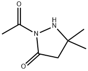 3-Pyrazolidinone,  2-acetyl-5,5-dimethyl- Struktur