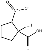 Cyclopentanecarboxylic acid, 1-hydroxy-2-nitro- (7CI,8CI,9CI) Struktur