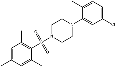 1-(5-chloro-2-methylphenyl)-4-(mesitylsulfonyl)piperazine Struktur