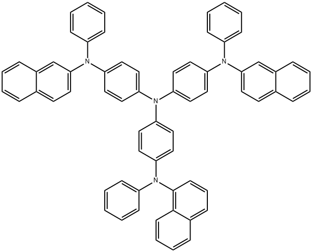 Tris(4-((1-naphthyl)phenylamino)phenyl)amine Struktur