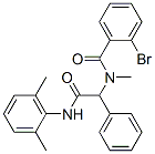 Benzeneacetamide, alpha-[(2-bromobenzoyl)methylamino]-N-(2,6-dimethylphenyl)- (9CI) Struktur