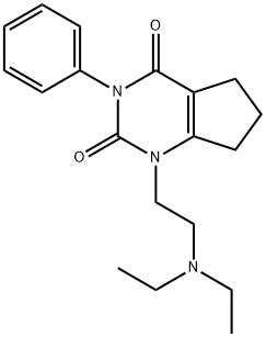 6,7-Dihydro-1-[2-(diethylamino)ethyl]-3-phenyl-1H-cyclopentapyrimidine-2,4(3H,5H)-dione Struktur