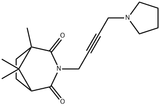 3-[4-(1-Pyrrolidinyl)-2-butynyl]-1,8,8-trimethyl-3-azabicyclo[3.2.1]octane-2,4-dione Struktur