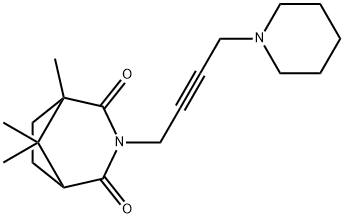 3-[4-(1-Piperidinyl)-2-butynyl]-1,8,8-trimethyl-3-azabicyclo[3.2.1]octane-2,4-dione Struktur