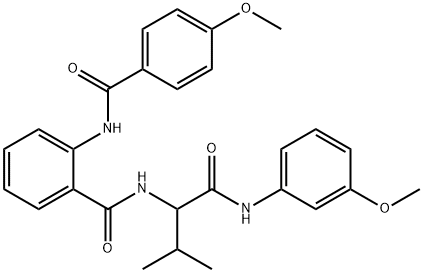 Benzamide, 2-[(4-methoxybenzoyl)amino]-N-[1-[[(3-methoxyphenyl)amino]carbonyl]-2-methylpropyl]- (9CI) Struktur