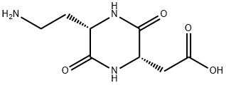 2-Piperazineacetic acid, 5-(2-aminoethyl)-3,6-dioxo-, (2S,5S)- (9CI) Struktur