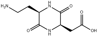 2-Piperazineacetic acid, 5-(2-aminoethyl)-3,6-dioxo-, (2R,5R)- (9CI) Struktur