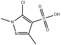 5-CHLORO-1,3-DIMETHYL-1H-PYRAZOLE-4-SULFONIC ACID Struktur