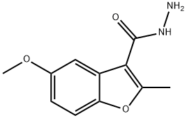 3-Benzofurancarboxylicacid,5-methoxy-2-methyl-,hydrazide(9CI) Struktur