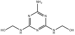 [(6-amino-1,3,5-triazine-2,4-diyl)diimino]bismethanol  Struktur