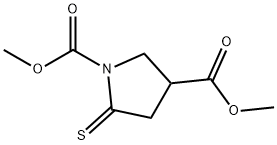 1,3-Pyrrolidinedicarboxylic  acid,  5-thioxo-,  dimethyl  ester  (9CI) Struktur