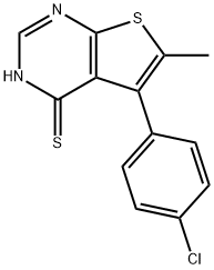 5-(4-CHLOROPHENYL)-6-METHYLTHIENO[2,3-D]PYRIMIDINE-4(3H)-THIONE Structure