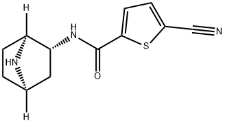 2-Thiophenecarboxamide,N-(1S,2R,4R)-7-azabicyclo[2.2.1]hept-2-yl-5-cyano- Struktur