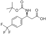 (S)-BOC-4-(TRIFLUOROMETHYL)-BETA-PHE-OH Struktur